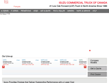 Tablet Screenshot of isuzutruck.ca